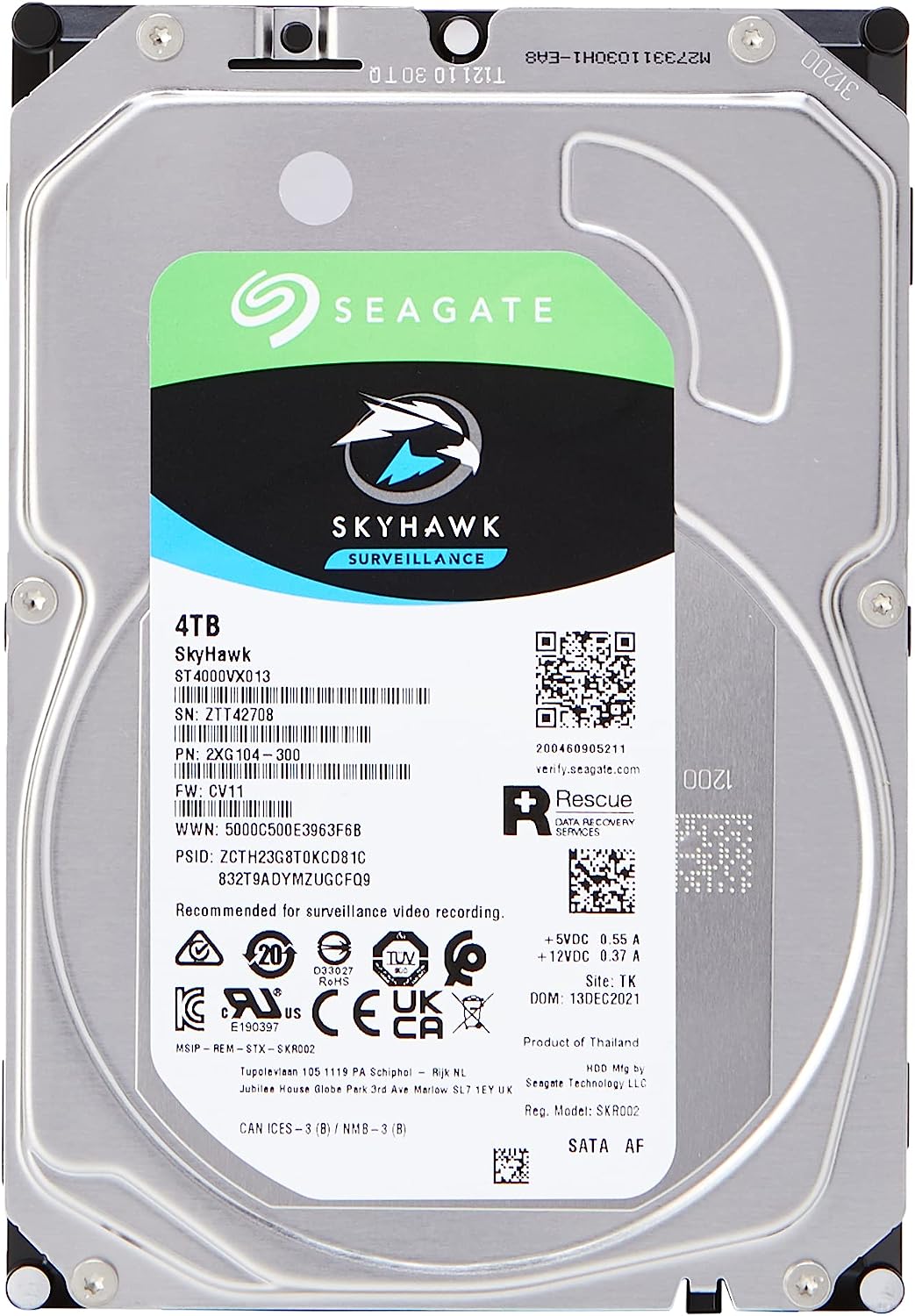 Disco Duro Seagate 4TB Sata III 3.5 IN PC/DVR/NVR Vigilancia - Mayorista de Tecnología