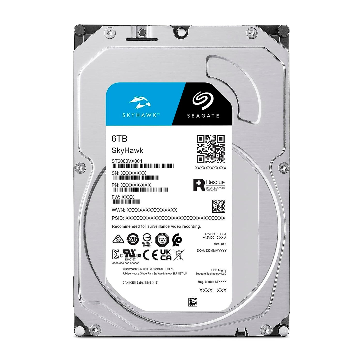 Disco Duro Interno Seagate Skyhaw 6TB 3.5" SATA 3 7200Rpm Buffer 256MB PC/DVR/NVR [ ST6000VX001 ] - Mayorista de Tecnología