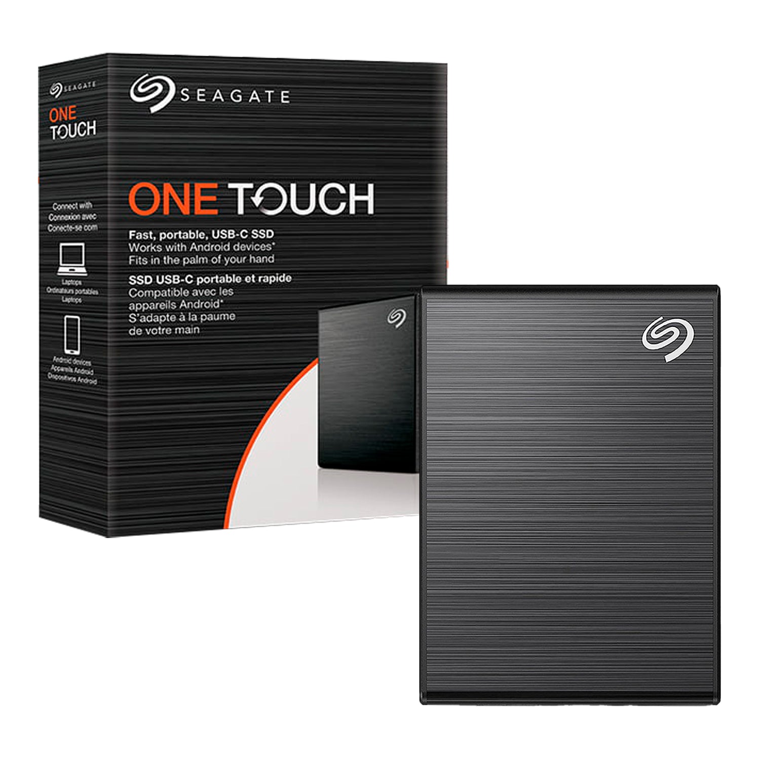 Disco Solido SSD Externo Portatil Seagate One Touch 500GB USB-C 1030MB/s Rescue [ STKG500400 ]