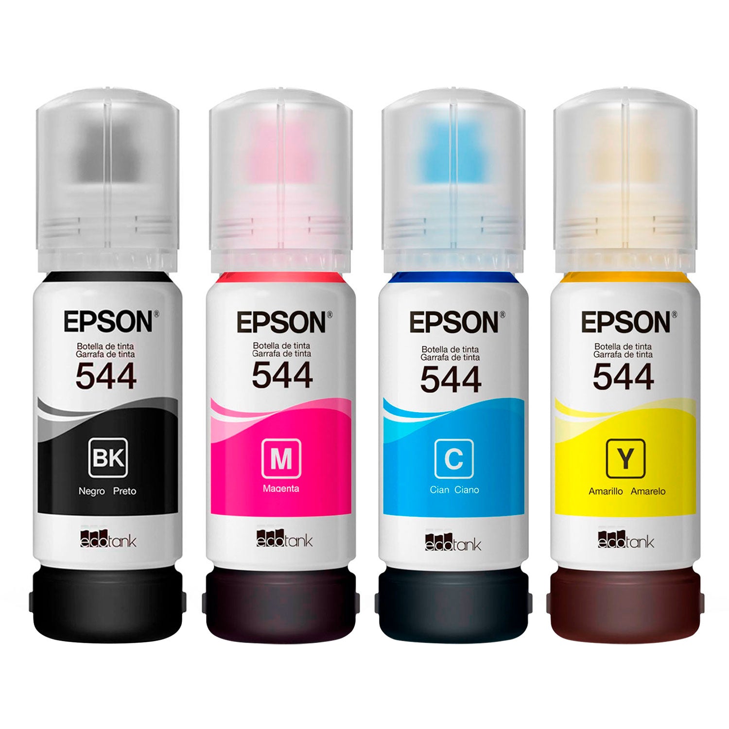 Pack 4 Botellas de Tintas Epson Original T544 L110 L3110 L3150 L5190 [ TINTAT544PACK4 ] | Lifemax - Mayorista de Tecnología