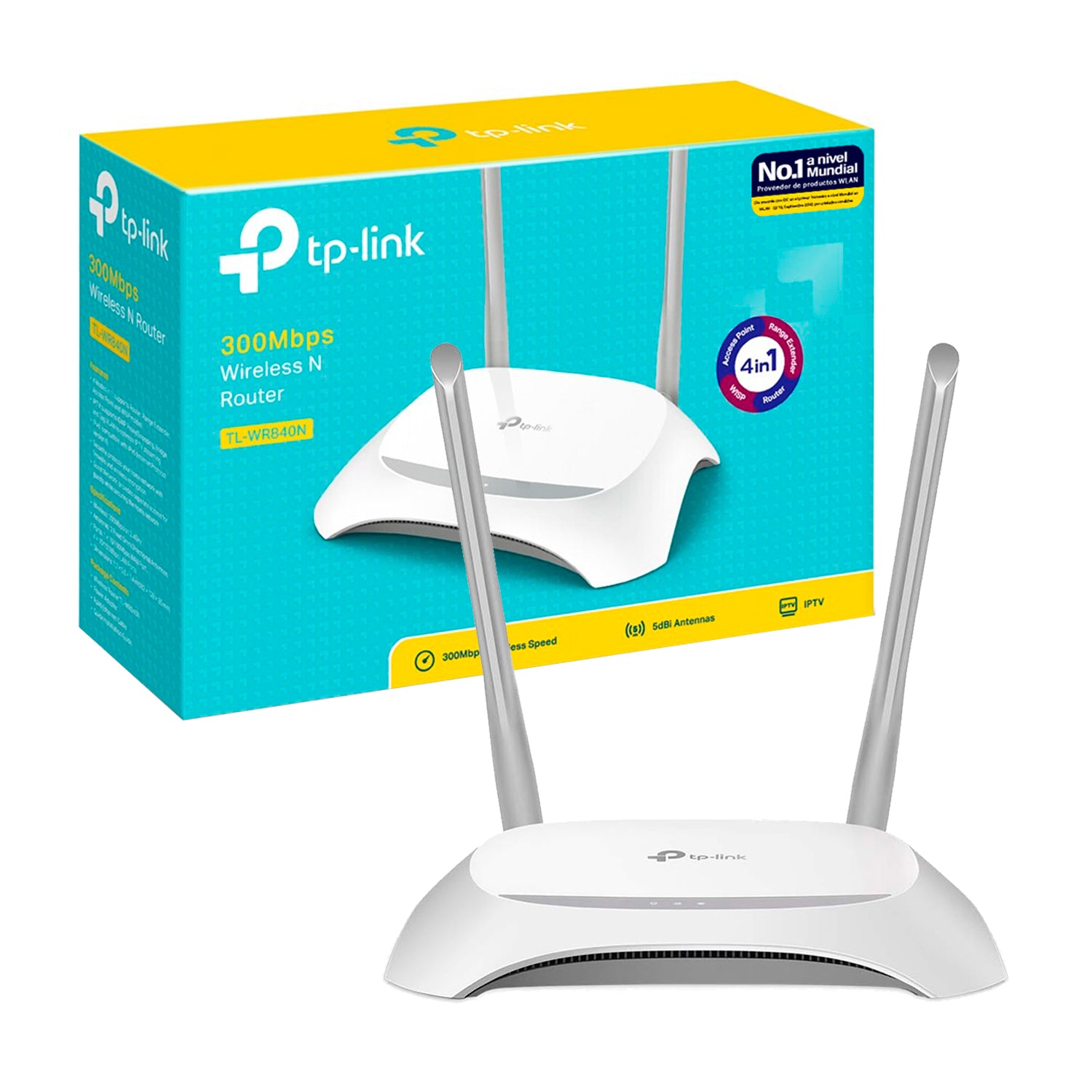 Router Inalambrico N TP-Link TL-WR840N 4 Modos en 1 Velocidad 300Mbps 2.4GHz 2 Antenas Externas 5dBi - Mayorista de Tecnología