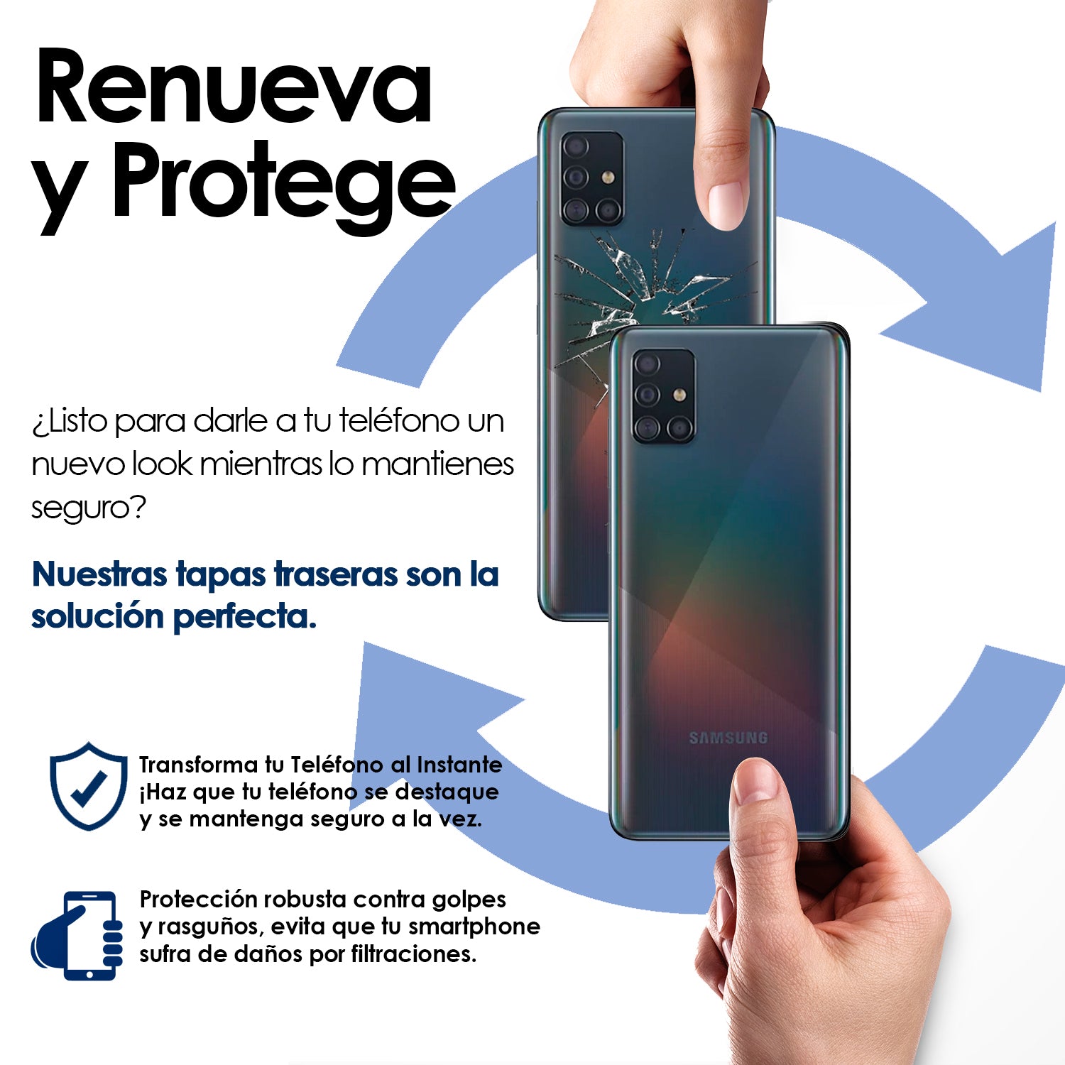 Tapa Trasera para Samsung Galaxy S9 Protege y Renueva