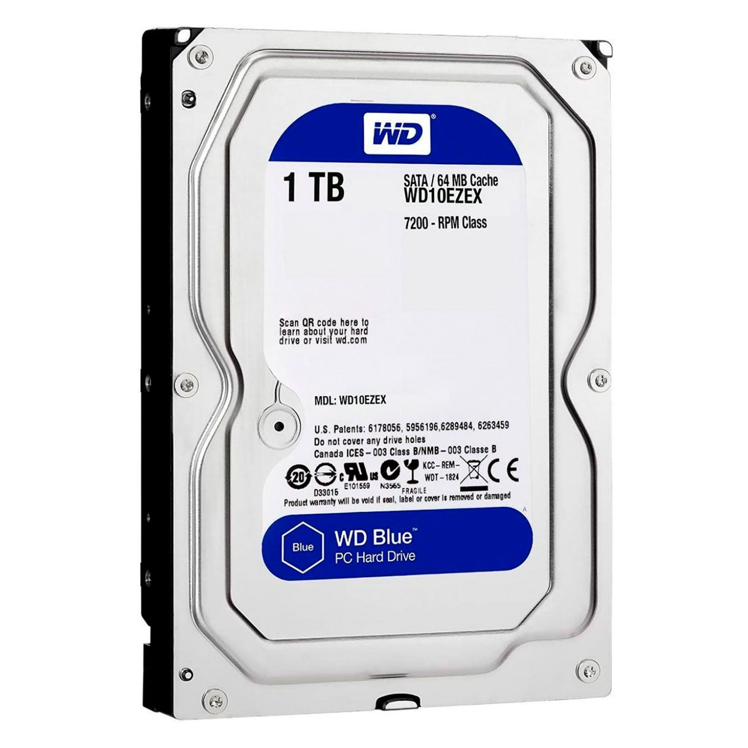 Disco Duro HDD 1Tb para PC WD Blue 3.5" SATA 6 Gb/s 7200RPM