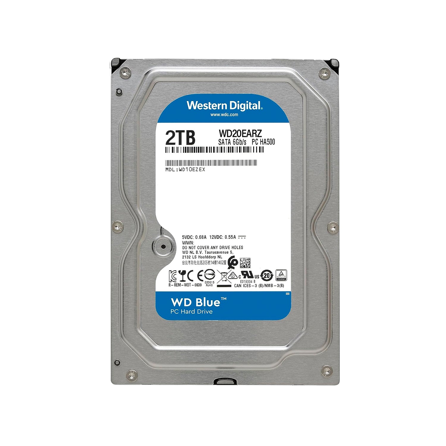 Disco Duro Interno Western Digital Blue 2TB 3.5" SATA 3 5400Rpm Cache 64MB PC/DVR/NVR [ WD20EARZ ] - Mayorista de Tecnología