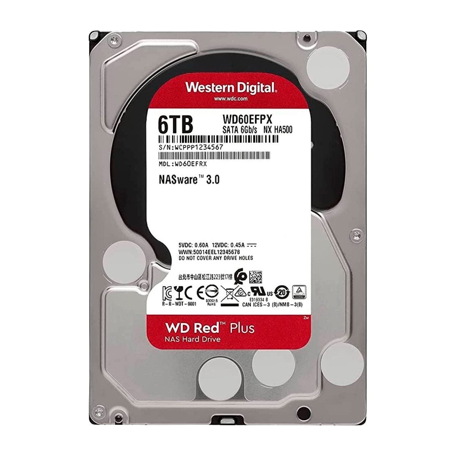 Disco Duro Interno WD Red Plus 6TB 5400 RPM NAS / DVR / NVR