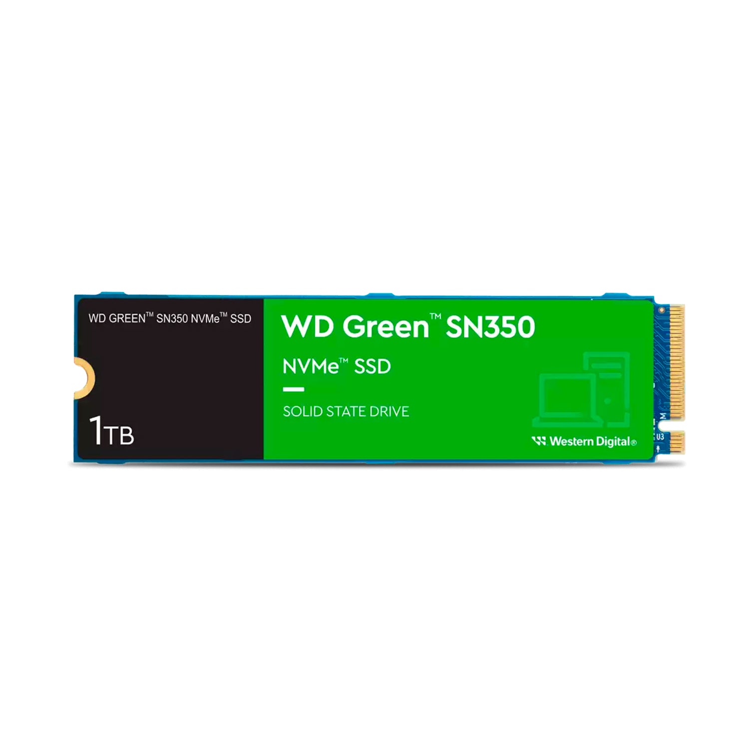 Disco Solido SSD interno WD Green SN350 1TB M.2 2280 PCIe 3.1 NVMe 2400MB/s [ WDS100T3G0C ] - Mayorista de Tecnología