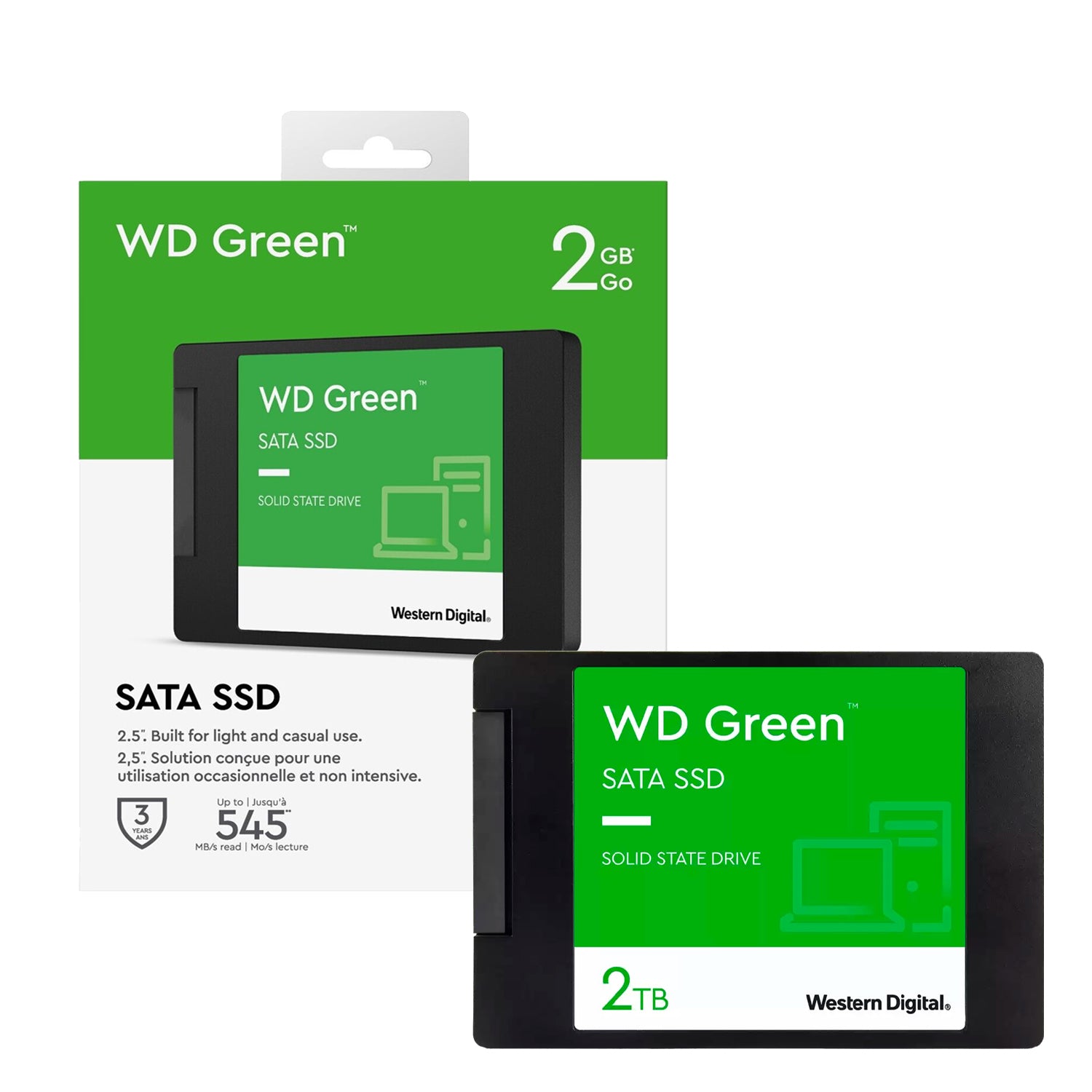 Disco Solido SSD Interno Western Digital Green 2TB 2.5in SATA III 6Gb/s 545MB/s [WDS200T2G0A] - Mayorista de Tecnología