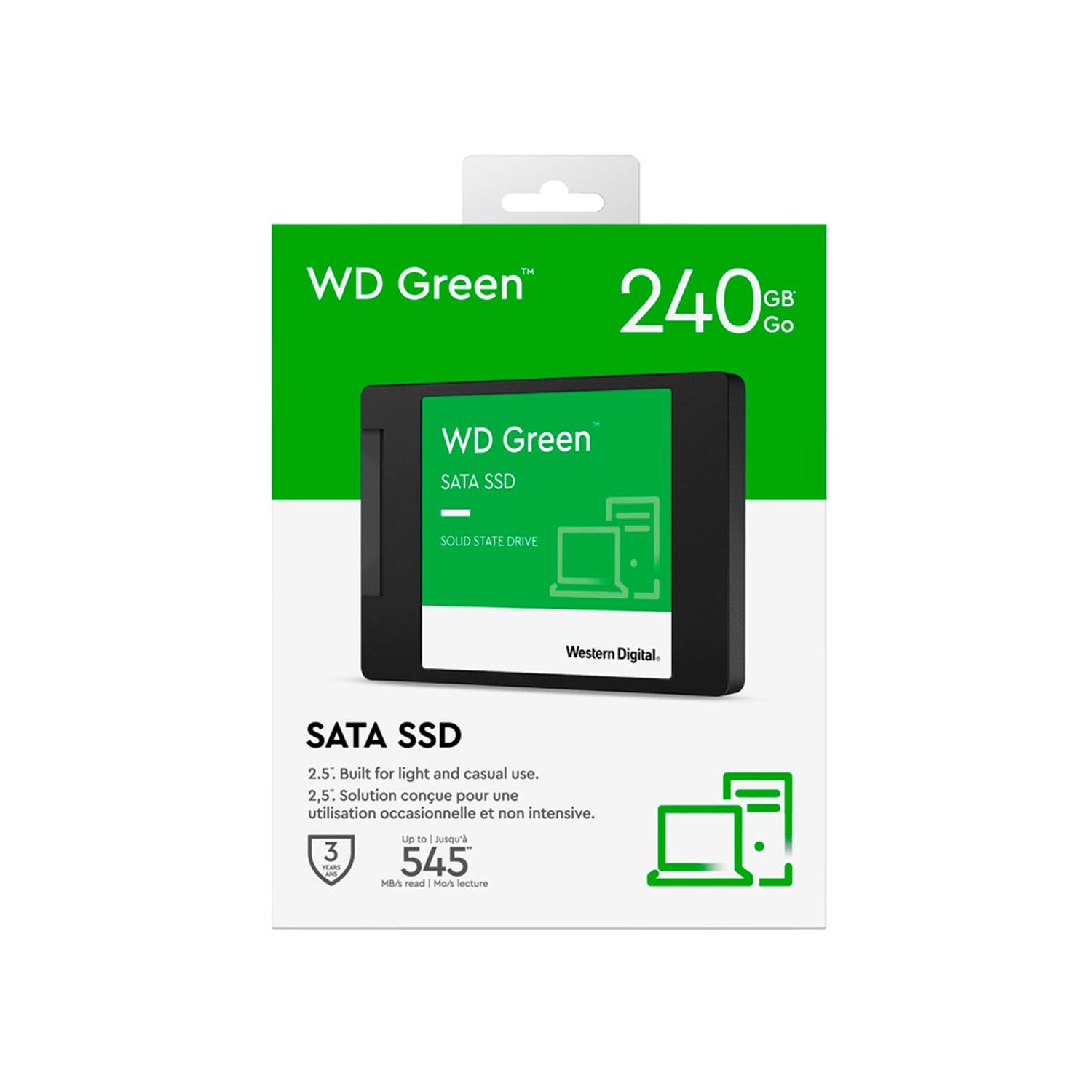 Disco Solido SSD Interno WD Green 240GB SATA 6Gb/s 545MB/s