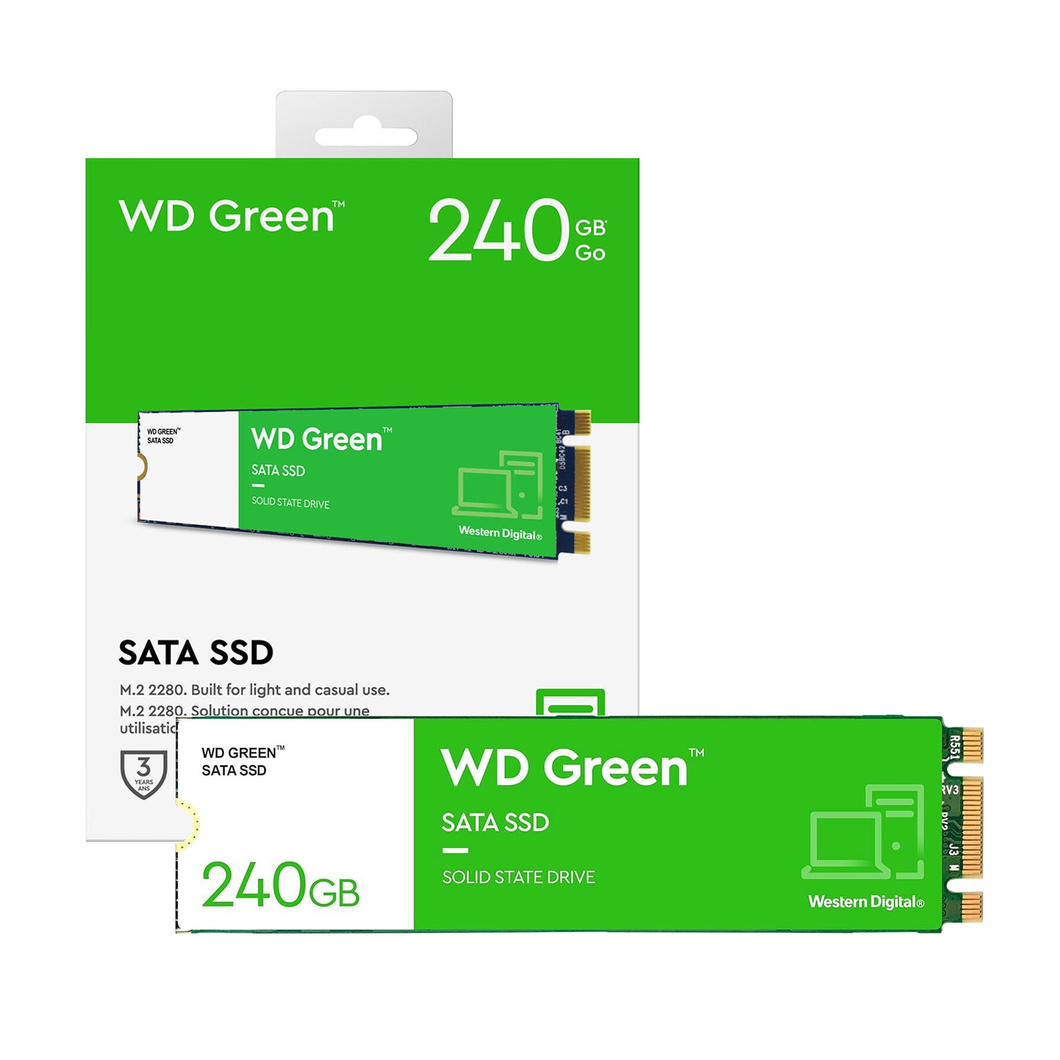 Disco Solido SSD Interno WD Green 240GB M.2 2280 SATA 6 Gb/s 545MB/s [ WDS240G3G0B ] - Mayorista de Tecnología