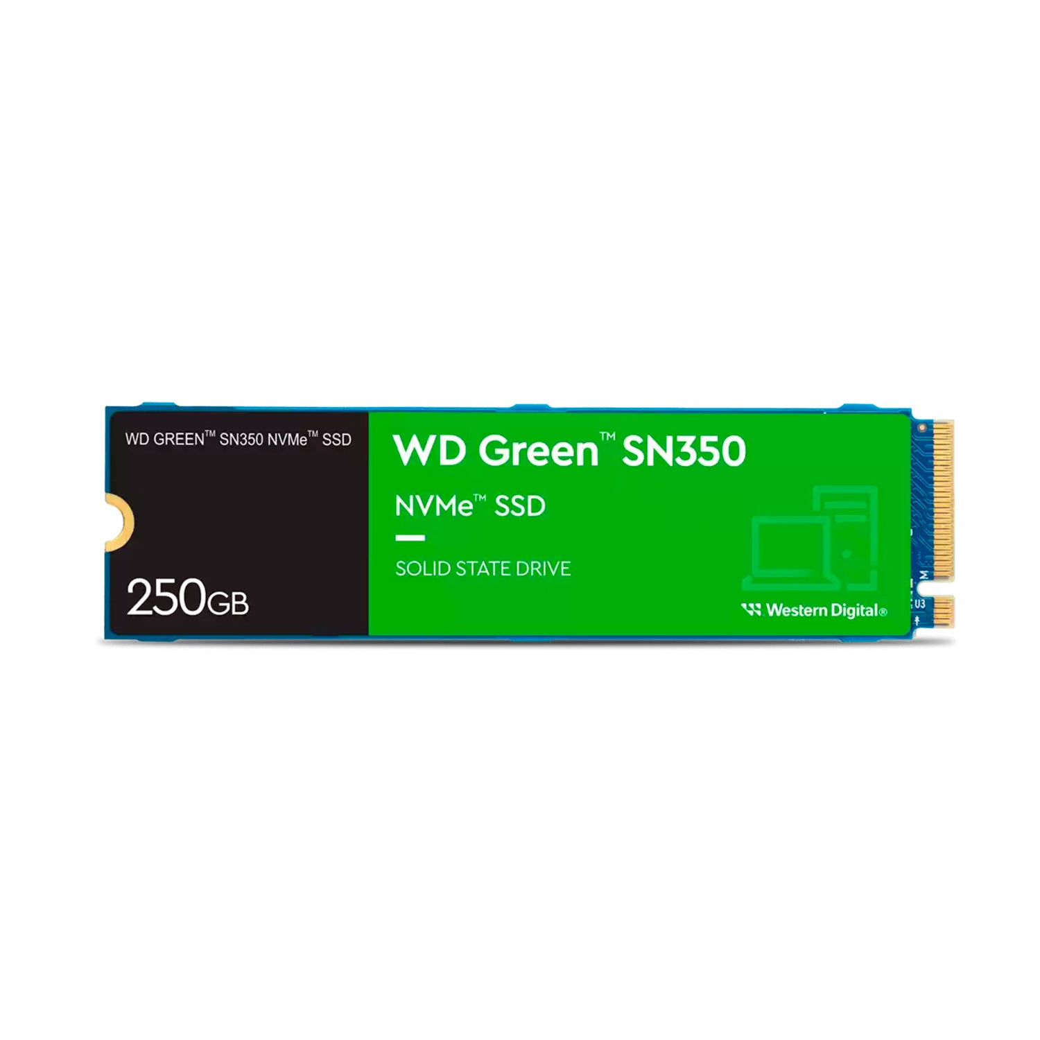 Disco Solido SSD interno WD Green SN350 250GB M.2 2280 PCIe 3.1 NVMe 2400MB/s [ WDS250G2G0C ] - Mayorista de Tecnología