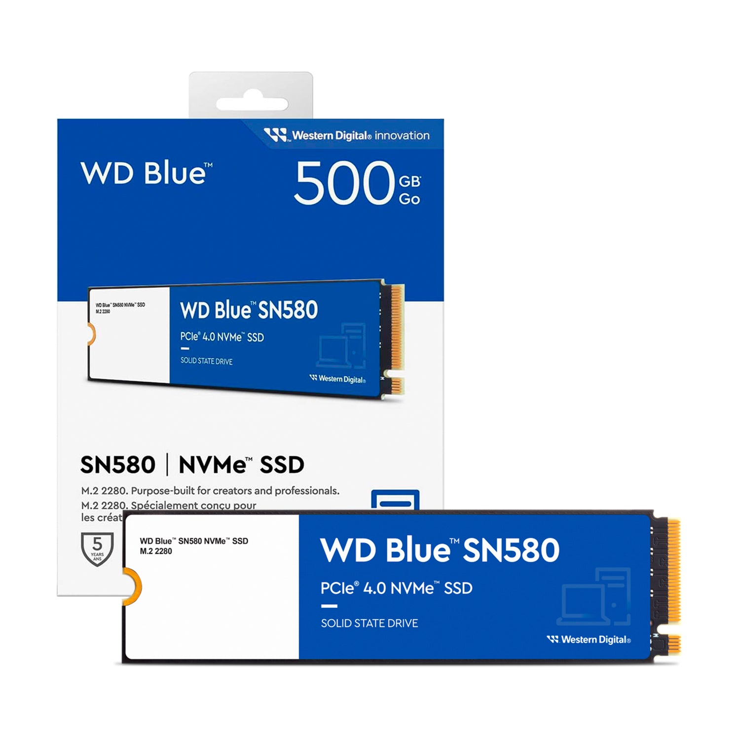 Disco Solido SSD Interno WD Blue 500GB M.2 2280 PCle 4.0 NVMe 4000MB/s [ WDS500G3B0E ] - Mayorista de Tecnología