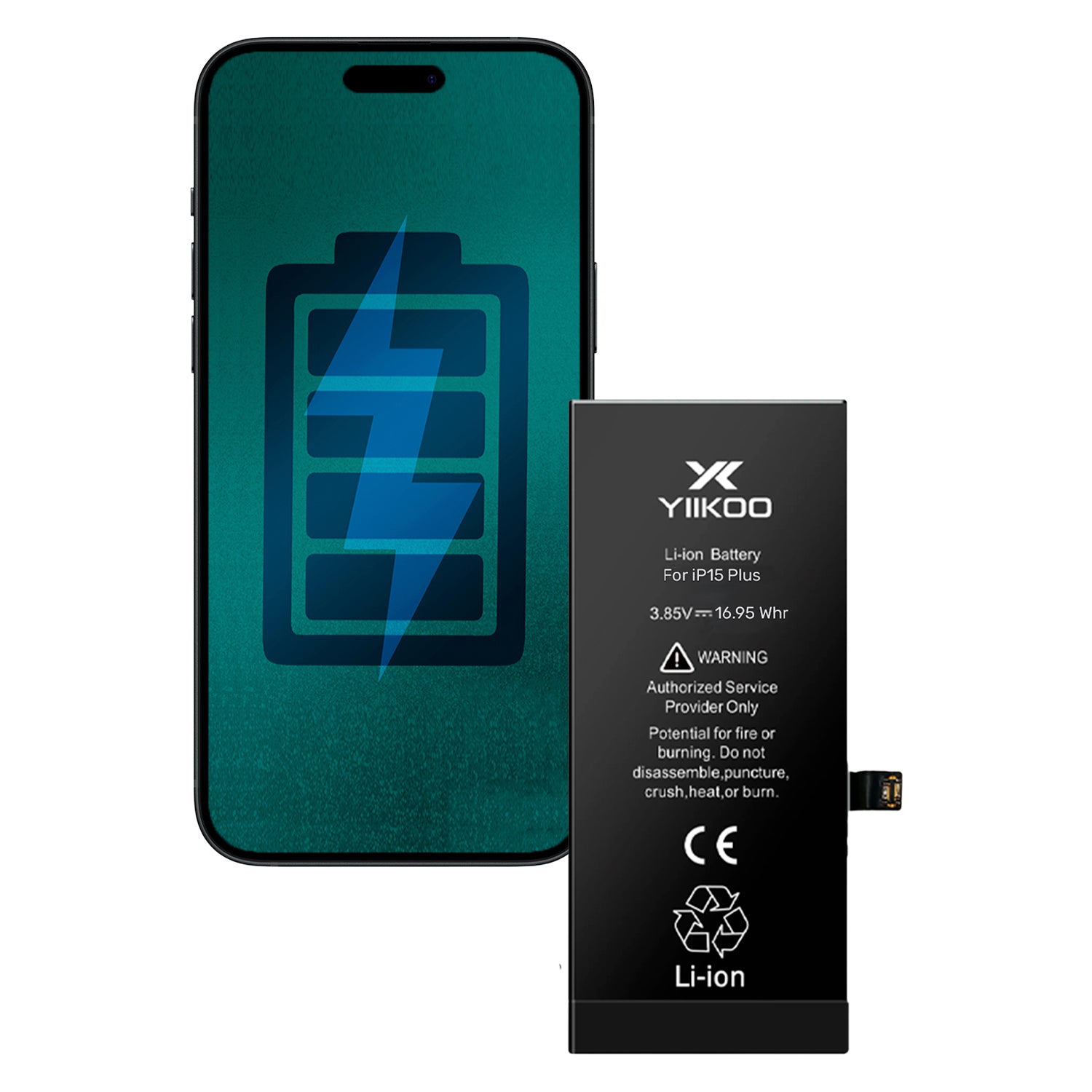 Bateria para iPhone 15 Plus YIIKOO Proteccion Sobrecarga