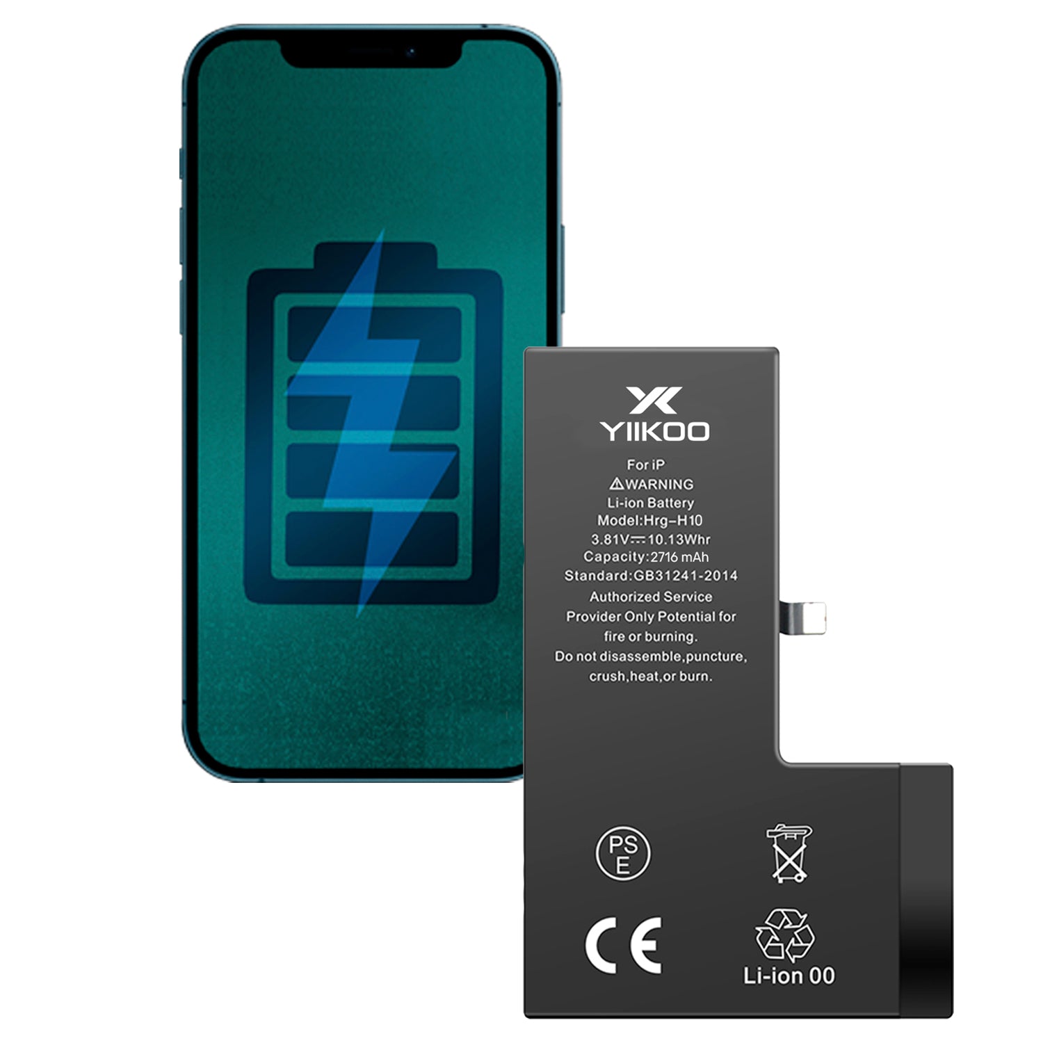 Bateria para iPhone X YIIKOO Proteccion contra sobrecarga