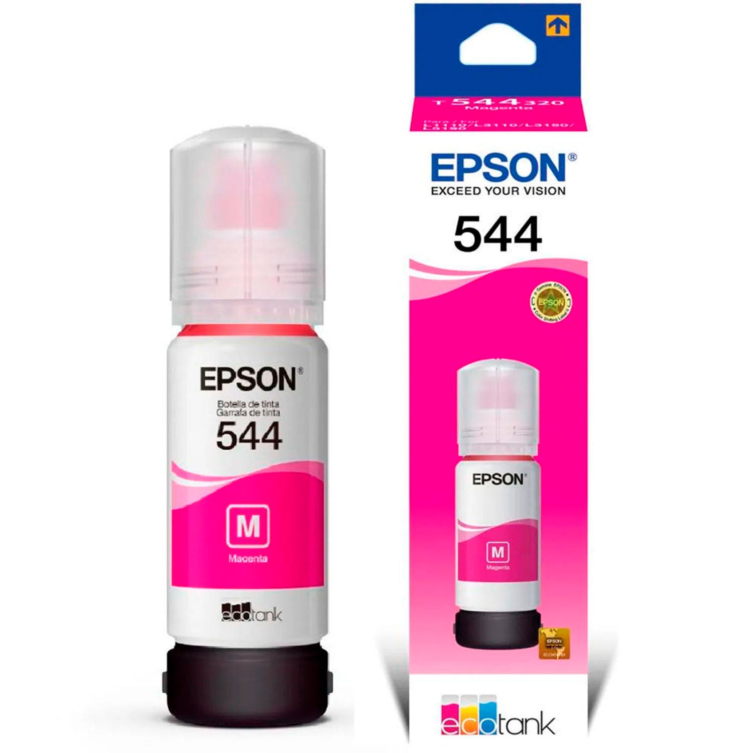 Tinta Epson T544 L1110 L3110 L3150 L316 Original No Genérica