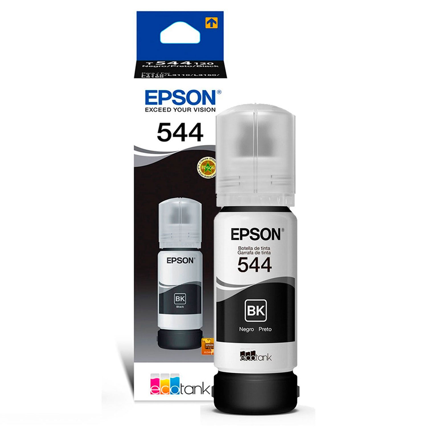 Tinta Epson T544 L1110 L3110 L3150 L316 Original No Genérica