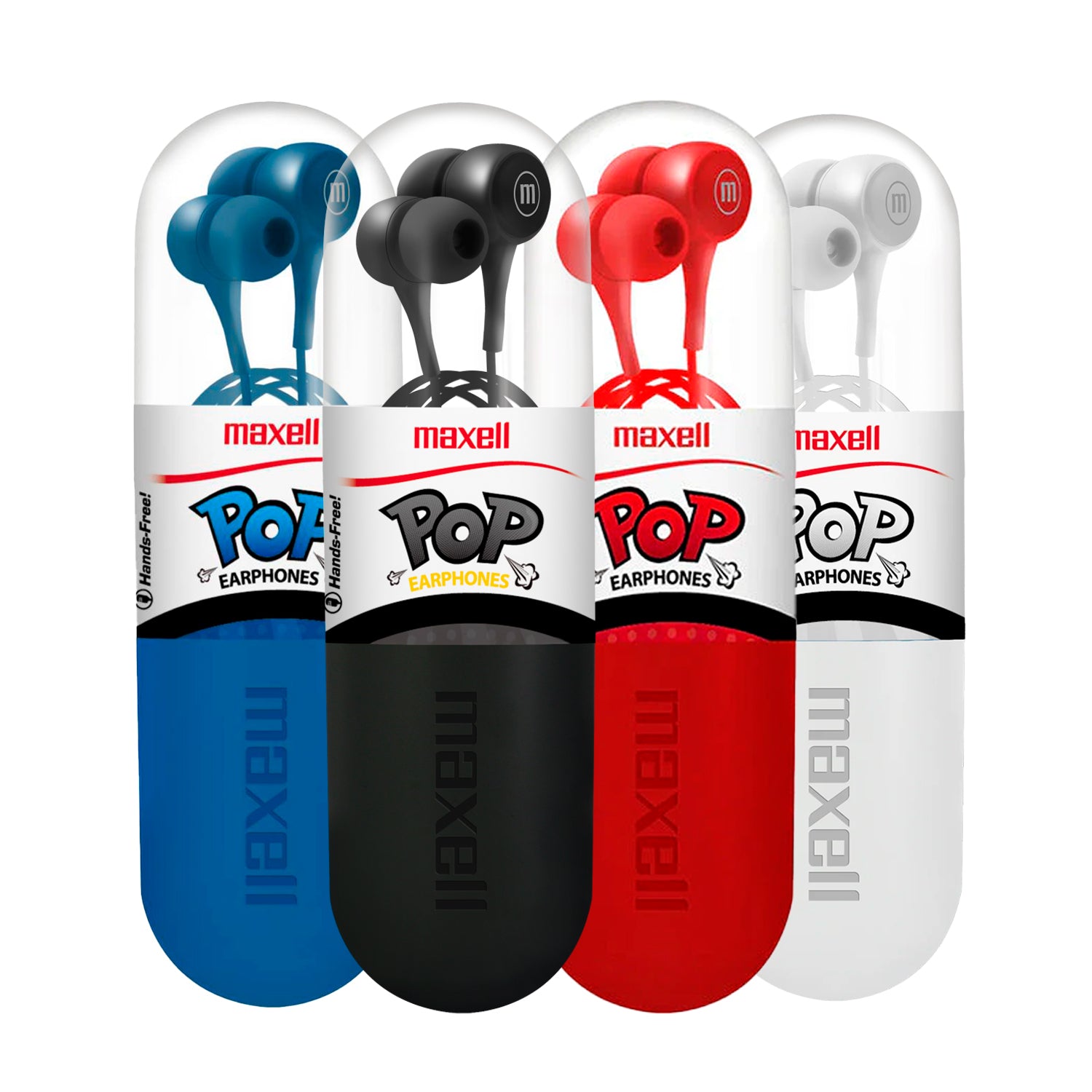 Audifonos Maxell Pop In-ear Conector 3.5mm Manos Libres Microfono Cable Anti-enredos con Estuche