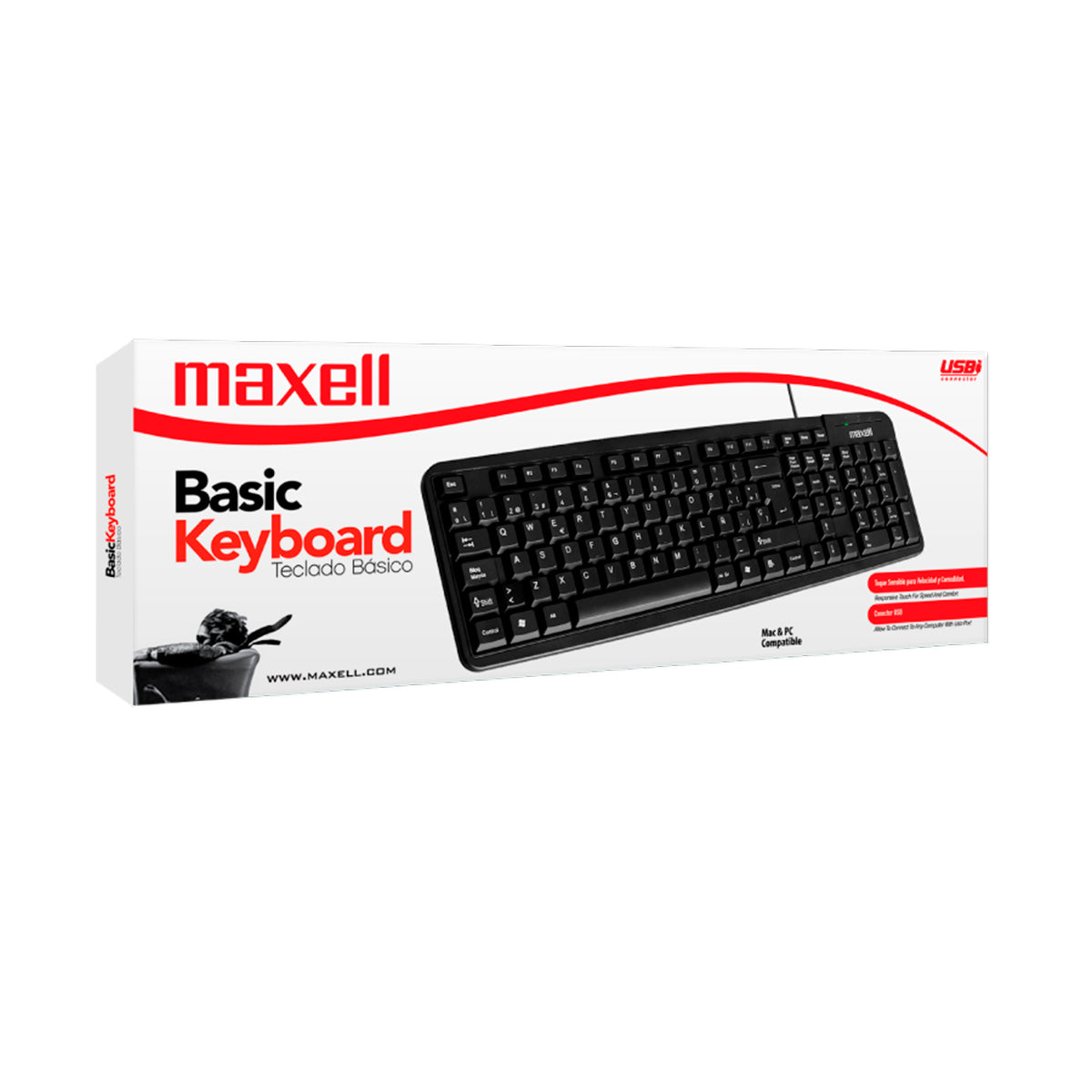 Teclado Basico KB-90 Basickeyboard Maxell USB [ 347215 ] - Mayorista de Tecnología